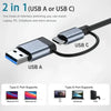 8-in-2 USB-C Hub with SD/TF Card Reader and Audio Jack