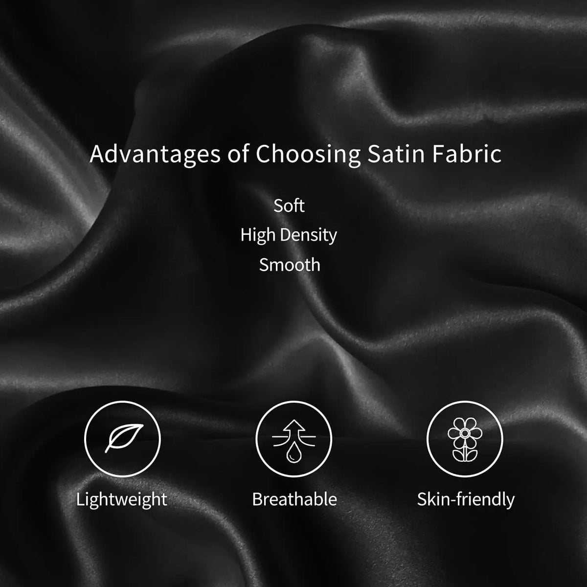 Queen Size Satin Pillowcase Set of 2 for Hair and Skin