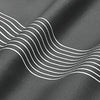 Silver Wave Pattern Blackout Curtains with Thermal Insulation and Noise Reduction