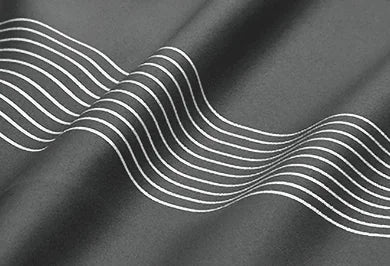 Silver Wave Pattern Blackout Curtains with Thermal Insulation and Noise Reduction