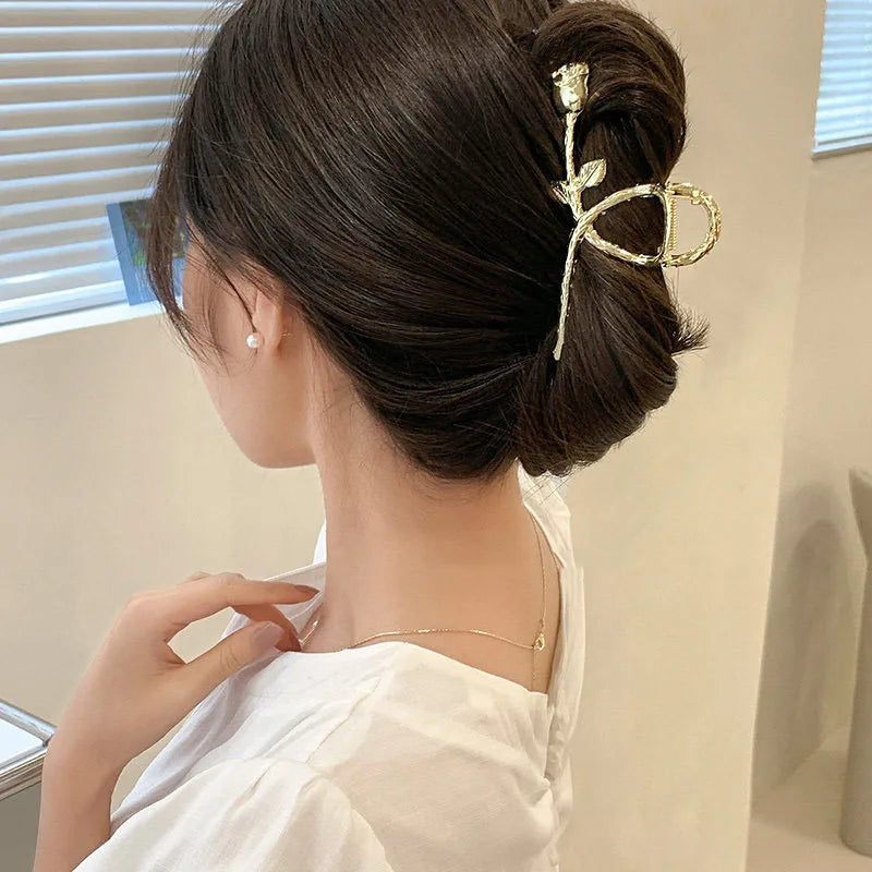 Gold S-Shaped Metal Hair Claw
