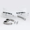 White Acerbis motorcycle handguards and mounting hardware for handlebar protection