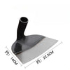 Black manganese steel garden hoe with a hollow handle and a flat blade for weeding and soil care