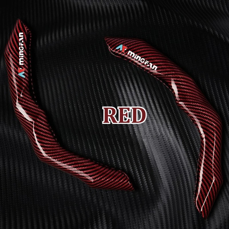 Carbon Fiber Texture Steering Wheel Cover - Anti-Slip & Comfortable Grip
