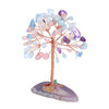 Amethyst Crystal Tree of Life on Natural Agate Slice Base