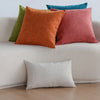 Beige Minimal Blooms Linen Throw Pillow Covers