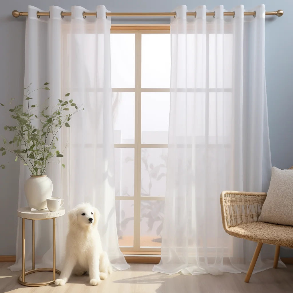 Sheer Chiffon Curtains with Light Filtering | Elegant Tulle Drapes