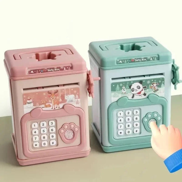 Smart Fingerprint Piggy Bank with Cash Depositor
