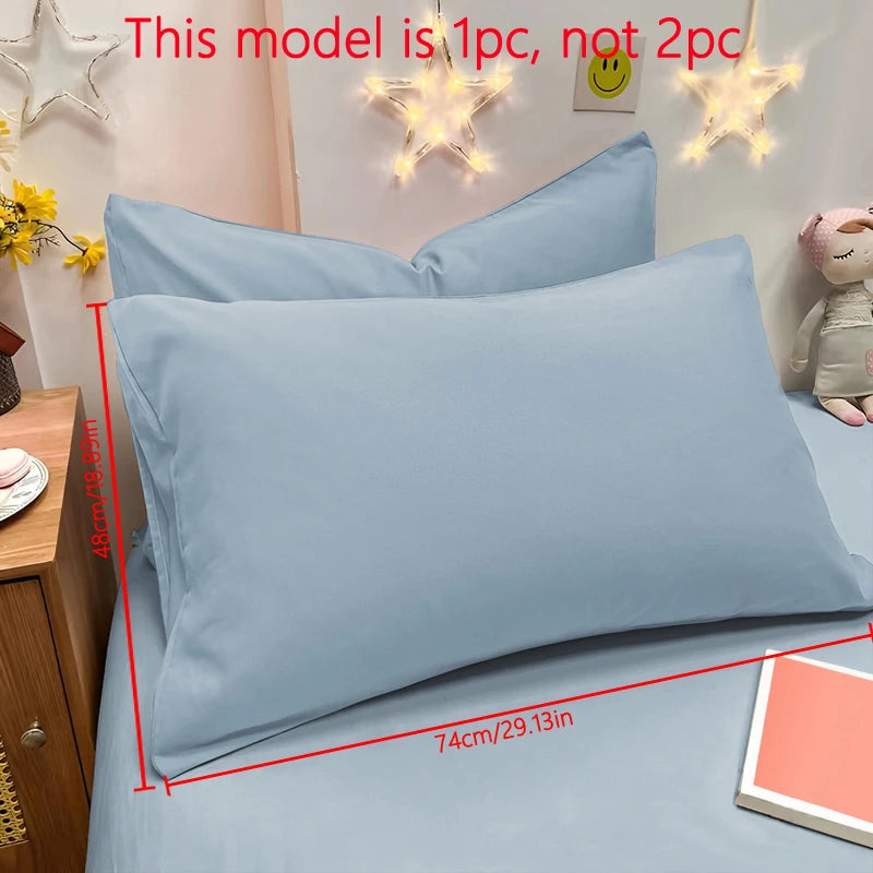 Matte Solid Color Pillowcase with Envelope Closure