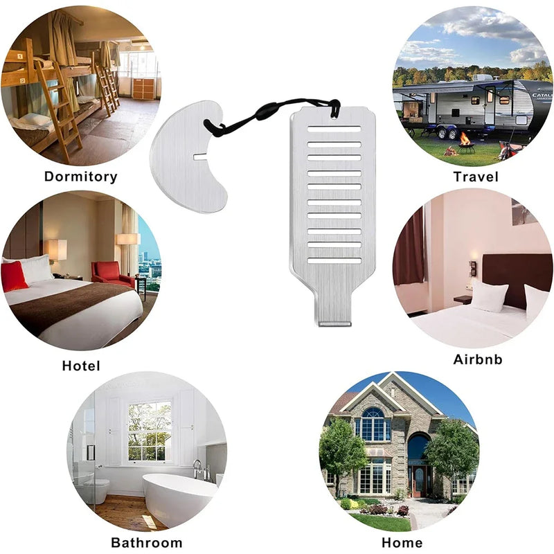 Portable Stainless Steel Door Lock for Travel
