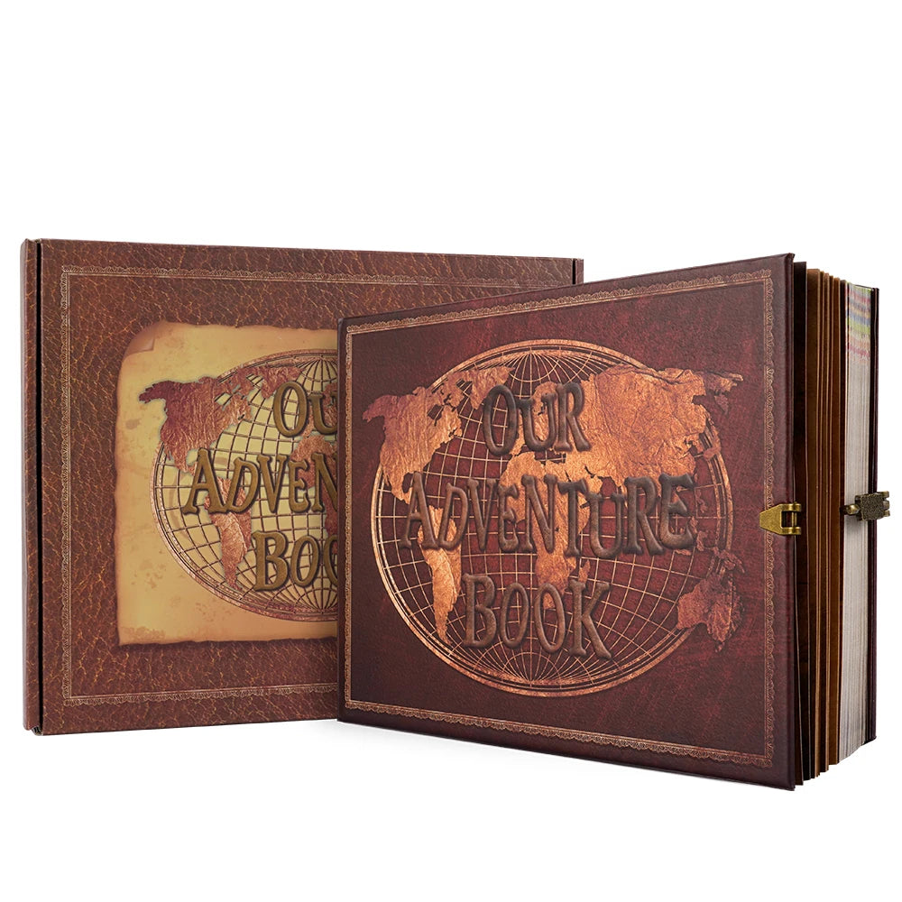 Vintage Leather-Style DIY Travel Photo Album for Memories