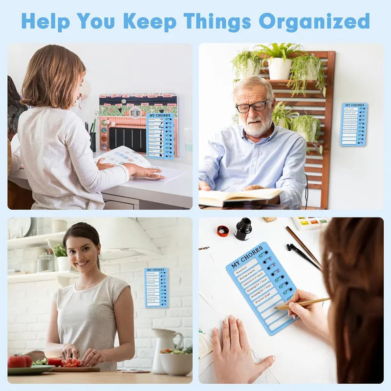 Reusable Kids Chore Chart with Daily Task Checklist