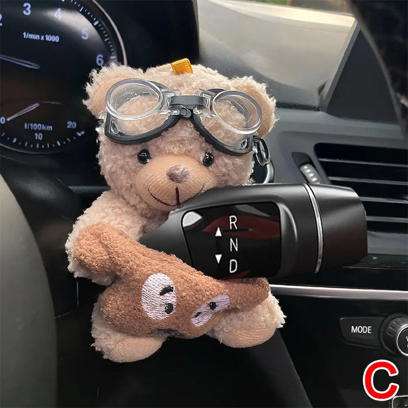 Cute Plush Bear Car Gear Shift Cover