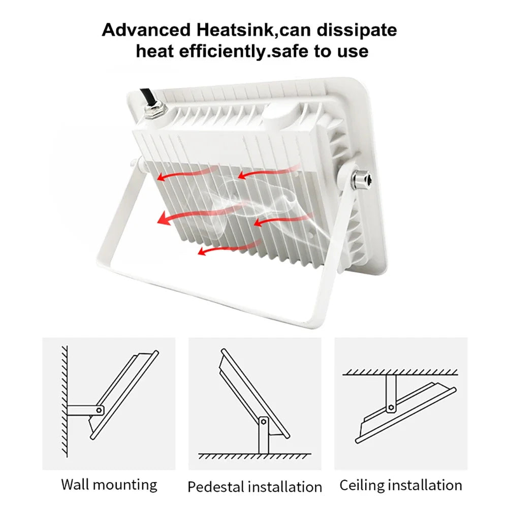 White advanced heatsink designed to dissipate heat efficiently and safely for use.