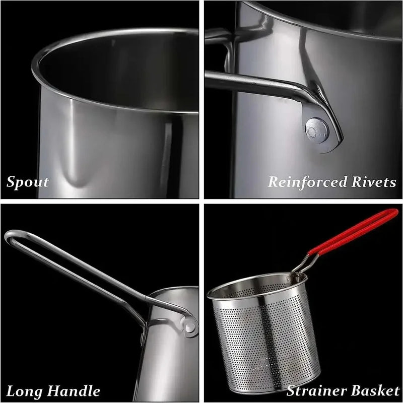 Stainless Steel Deep Fryer with Basket
