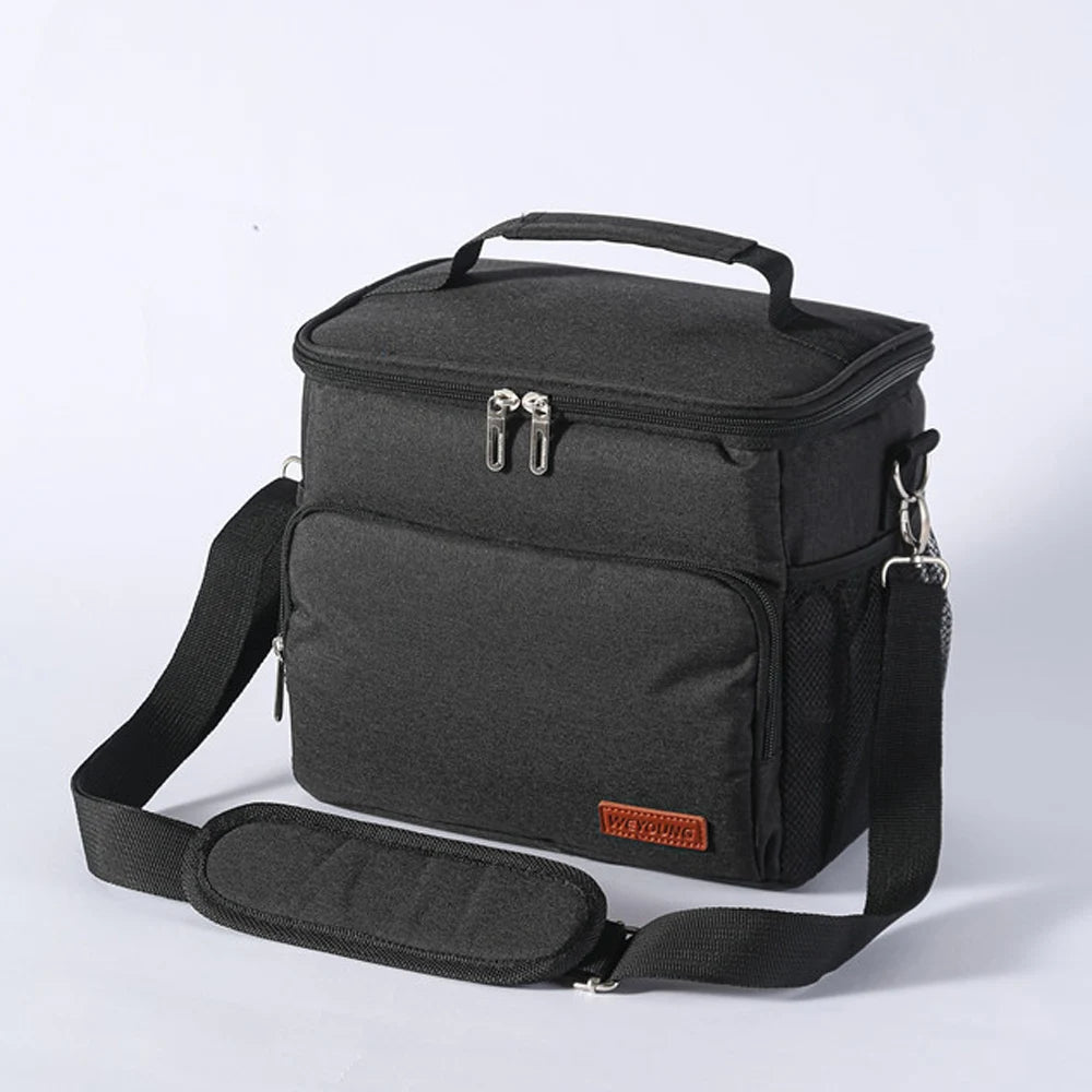 Insulated Thermal Shoulder Lunch Bag with Waterproof Lining