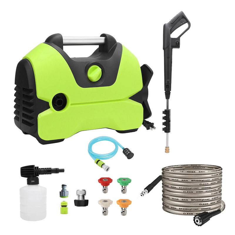 Electric High-Pressure Washer with Foam Cannon and 32ft Hose