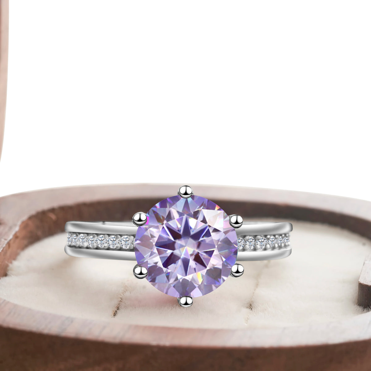 Lab-Created Moissanite Diamond Ring