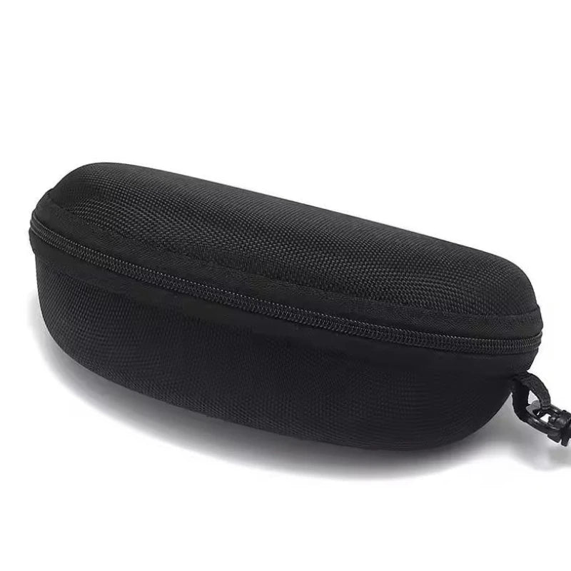 Bolsa con cremallera negra para gafas de ojo de gato Y2K grandes