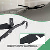 Black heavy duty mounting brackets and antenna mount for a Dodge Ram 4th Gen hood LED light.