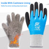 Winter Waterproof Thermal Work Gloves with Anti-Slip Latex Grip