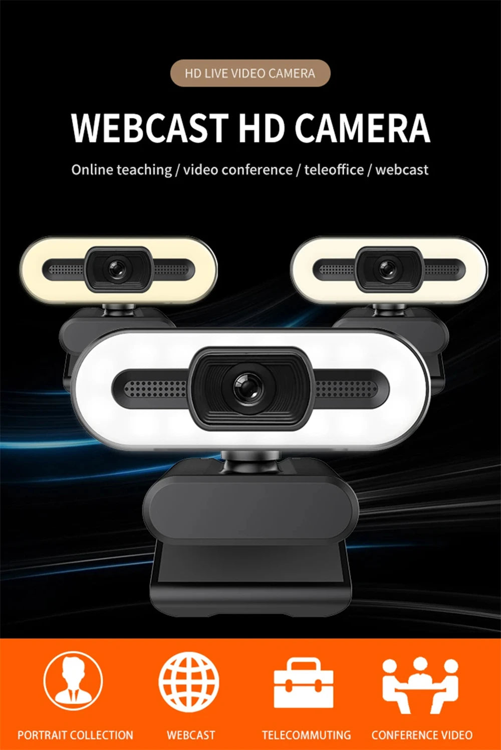 4K Auto-Focus Webcam with Built-in Microphone