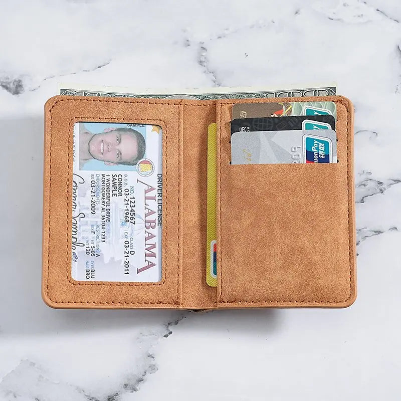Slim Leather Card Holder Wallet