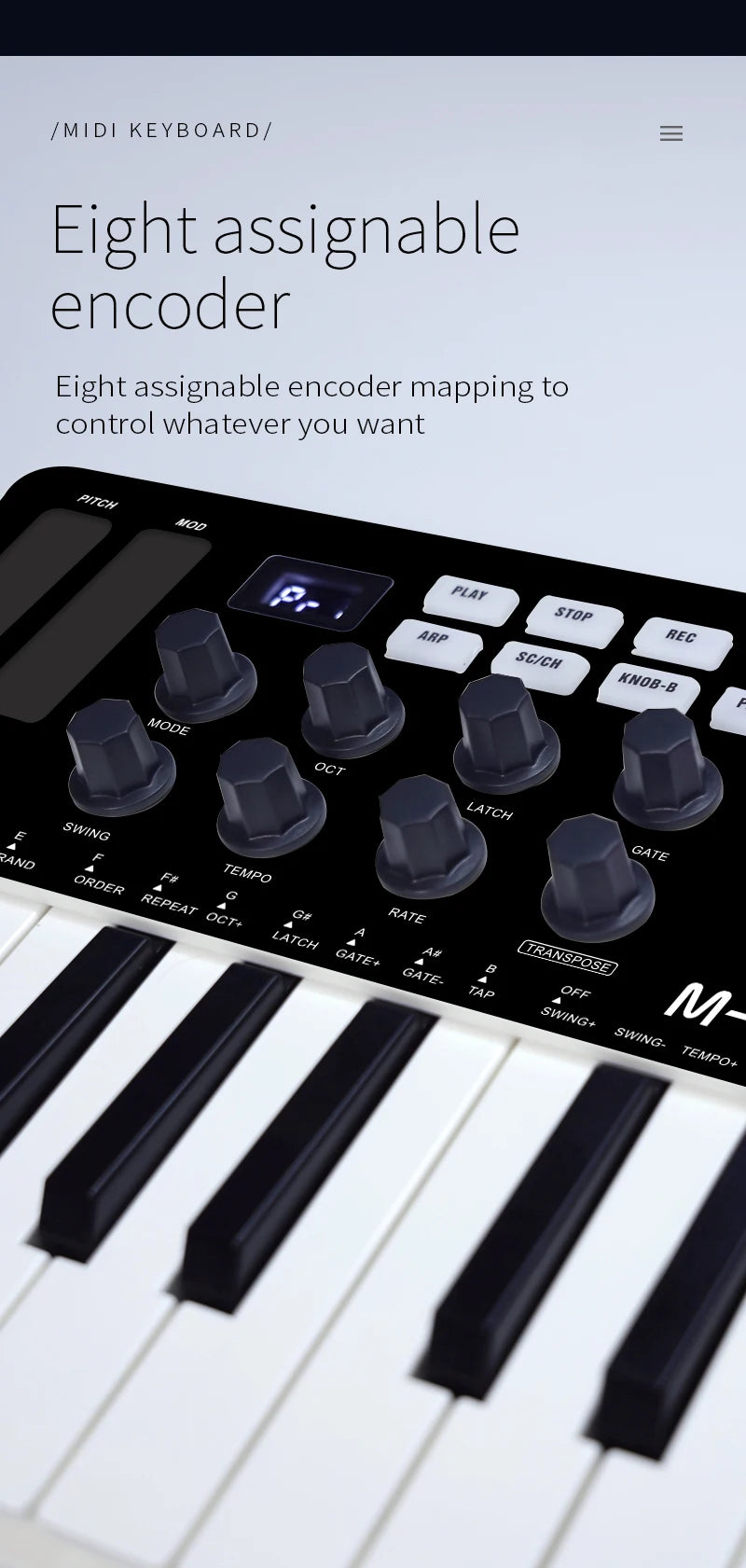 Portable 25-Key MIDI Controller with Pads and Wireless Connectivity