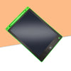 Gradesetzbare grüne LCD-Zeichen-Tablet in Winkel auf weißem Hintergrund