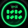 Glow-in-the-Dark Valve Caps for Car, Motorcycle & Bicycle Wheels (Set of 20)