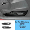 Black carbon fiber grain decorative trim kit for Ford Mustang 2015 and newer vehicles