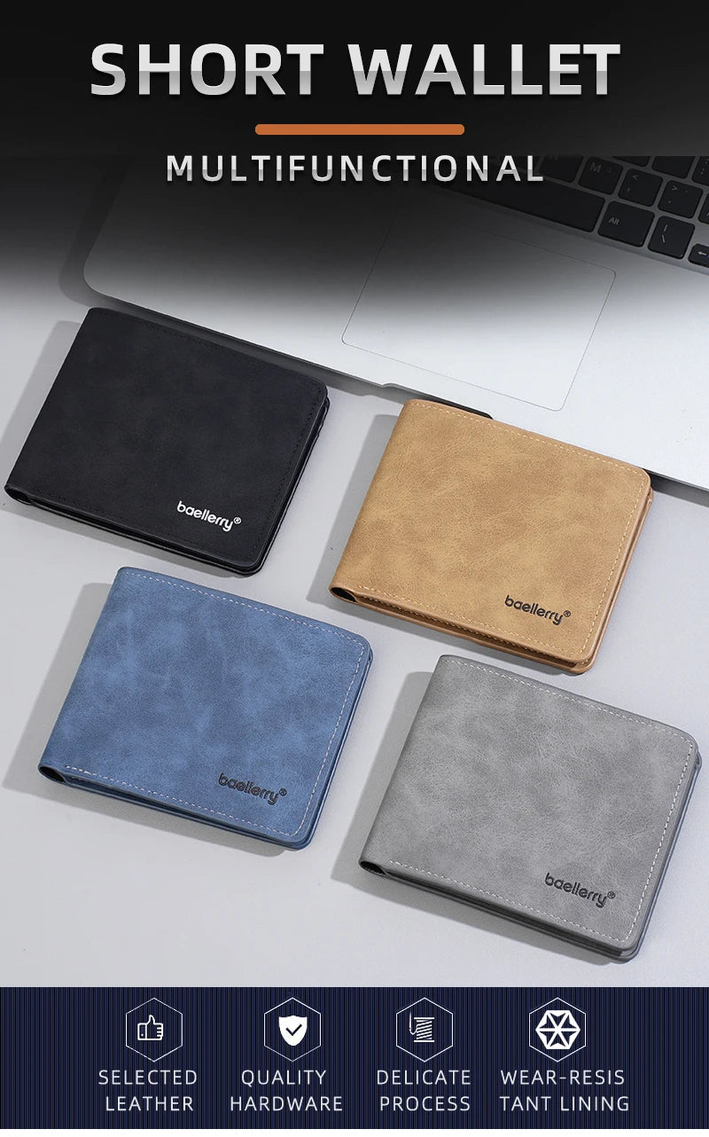 Minimalist Card Holder Wallet for Men with Multiple Slots