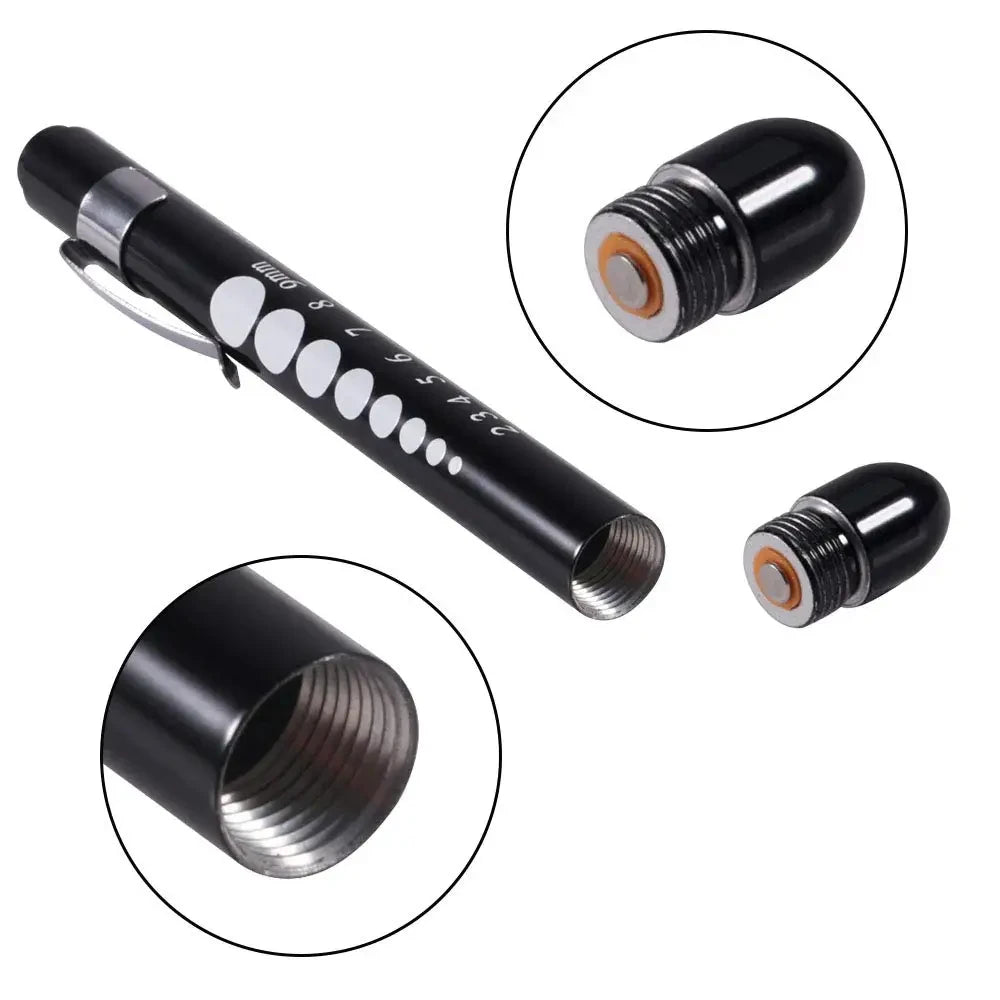 Reusable LED Penlight with Pupil Gauge for Medical Professionals