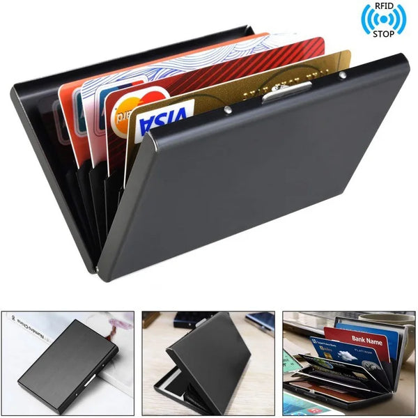 Minimalist Metal RFID-Blocking Card Wallet