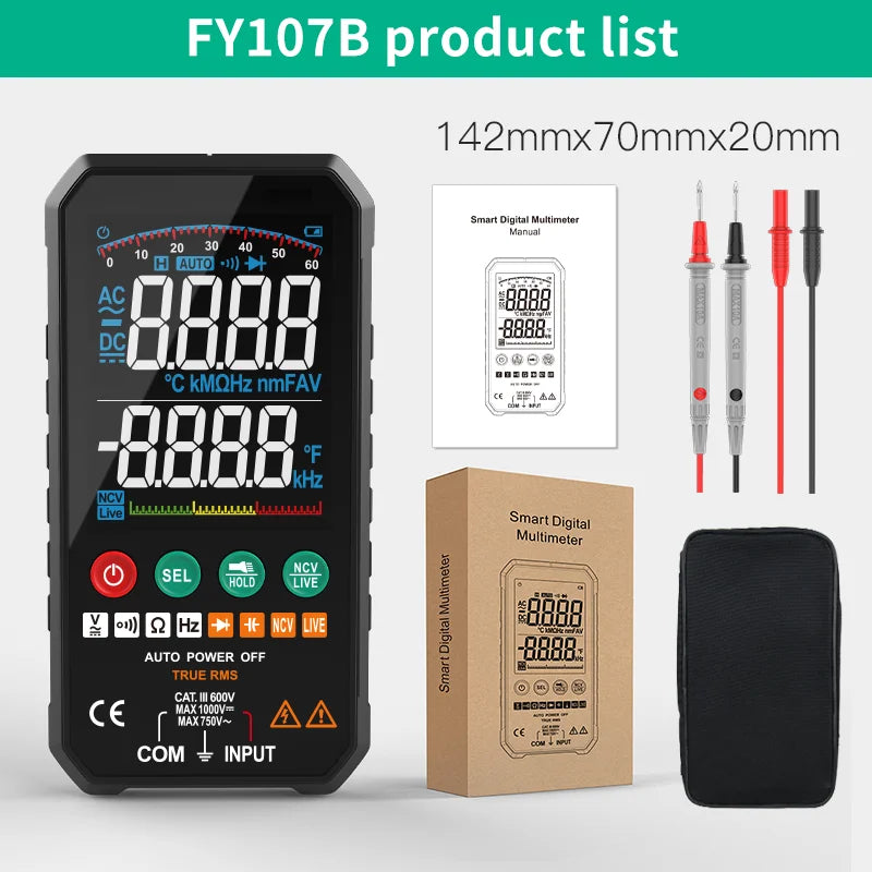 6000-Count Auto-Ranging Digital Multimeter with True RMS