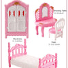Kawaii Pink Dollhouse Kitchen Furniture Play Set