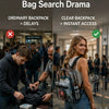 Heavy-Duty Transparent PVC Backpack with Padded Straps