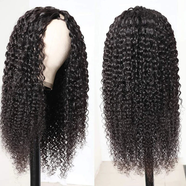 Kinky Curly U-Part Perücke aus echtem Menschenhaar