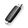 4-in-1 USB 3.0 Card Reader with USB-C Adapter