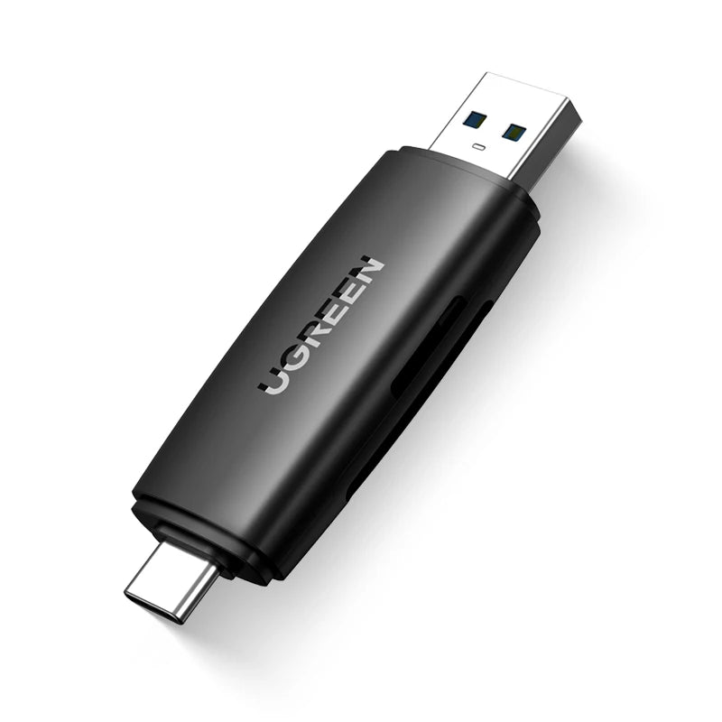 4-in-1 USB 3.0 Card Reader with USB-C Adapter