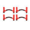 Four red and black pull tab grab handles for Jeep Wrangler roll bar mounts