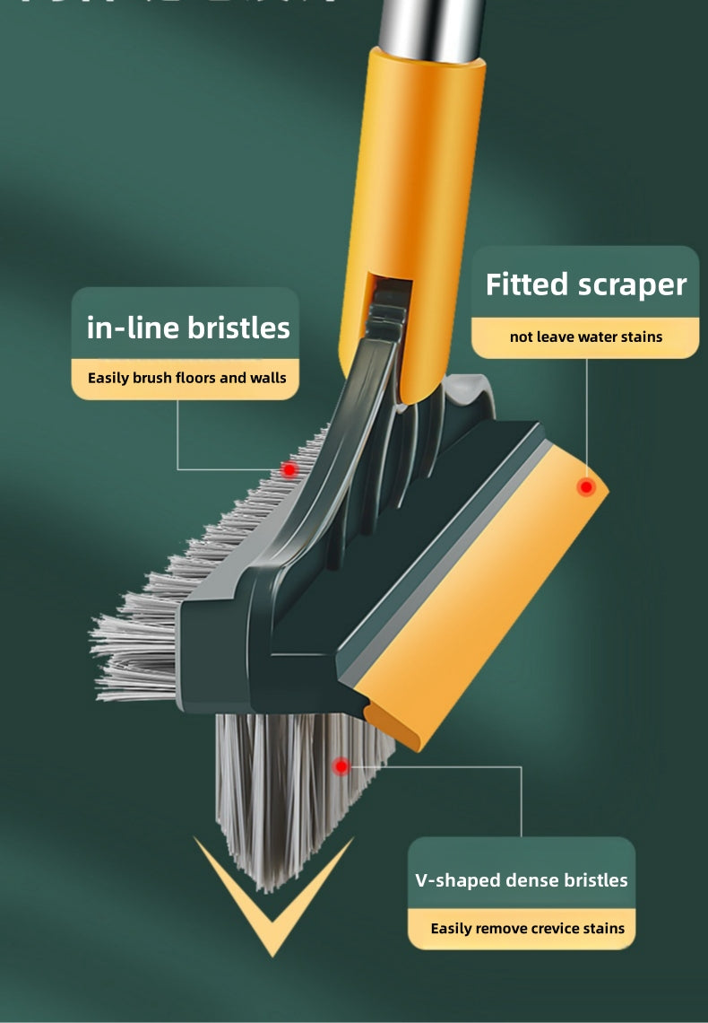3-in-1 Rotating Scrub Brush with Long Handle
