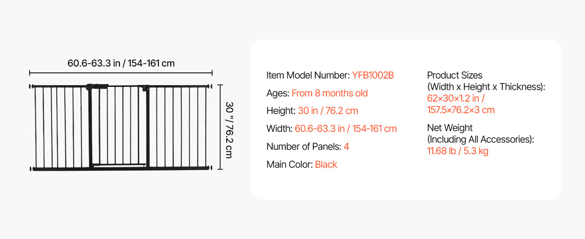 Walk-Through Safety Gate for Babies and Pets