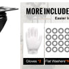 Heavy-Duty Swivel Plate Casters with Dual Locking Brakes (Set of 4)