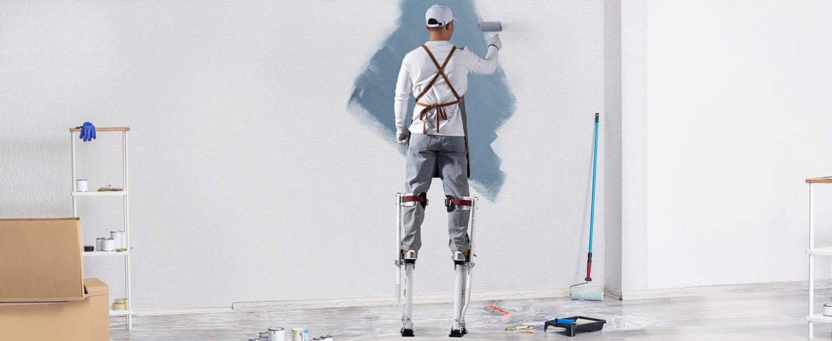 Adjustable Aluminum Drywall Stilts with Knee Pads