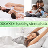 Collage de personnes dormant paisiblement sur un oreiller pour soulager le stress.