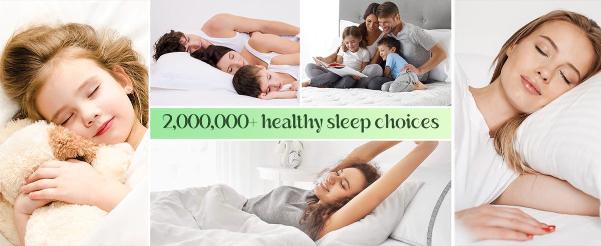 Collage de personnes dormant paisiblement sur un oreiller pour soulager le stress.