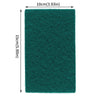 A rectangular teal microfiber kitchen scrub sponge measuring 10cm by 15cm.