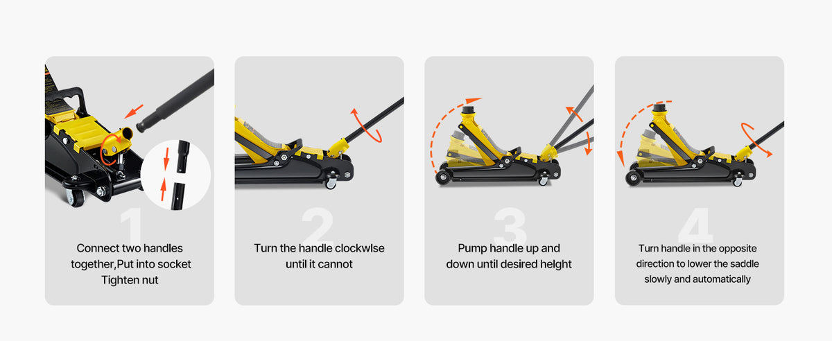 2.5 Ton Low Profile Floor Jack with Hydraulic Pump