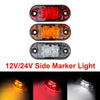 A pair of 12V/24V side marker lights, featuring red, white, and yellow LED lenses.